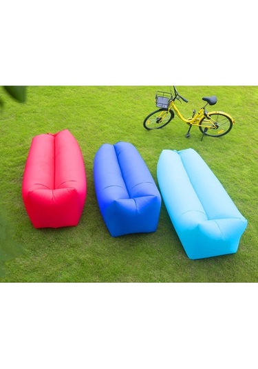 Şişme Şezlong Kanepe Polyester Anti Sızıntı Açık Kamp Plaj - Mavi