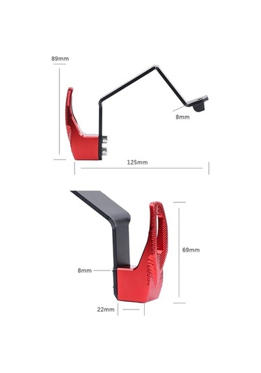 Novahub Siyah Motosiklet Kask Kancası Kancası Bagaj Altın Sx Altın