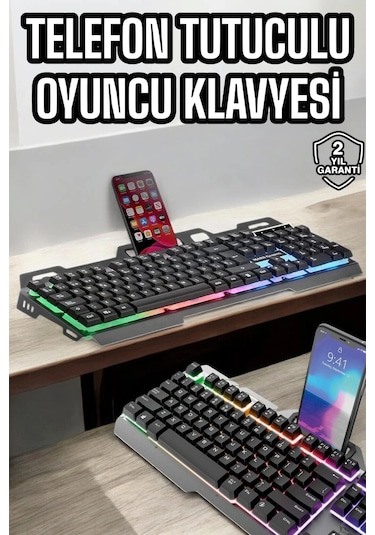 Klavyesi Q  Klavye Rgb  Işıklı Mouse