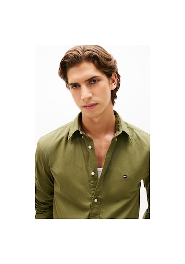Tommy Hilfiger Erkek Flex Poplin Düz Renk Rf Yeşil Gömlek-13520 Yeşil Tommy Hilfiger Erkek Flex Poplin Düz Renk Rf Yeşil Gömlek-13520 Yeşil
