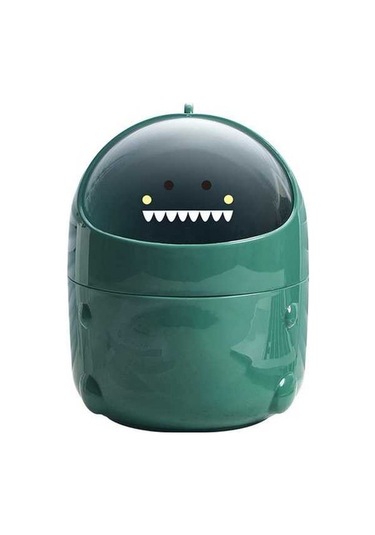 Fastbuy Mini Çöp Kutusu, Küçük Kapaklı Masaüstü Çöp Kutusu, Yeşil, Ofis İçin Masa Üstü Çöp Kutusu