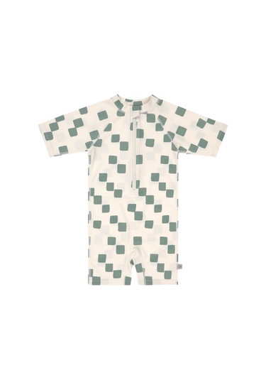 Lassig Uv Korumalı Mayo Checkerboard Sea Salt Green Yeşil