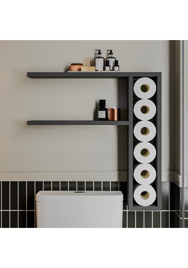 Tiny Duvar Rafı Duvara Monte, Modern Tasarım Antrasit