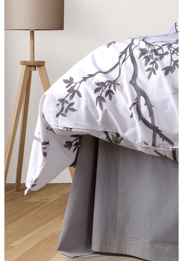 Aytunç Yeliz %100 Pamuklu Tek Kişilik Nevresim Takımı 160x220 Cm Gri