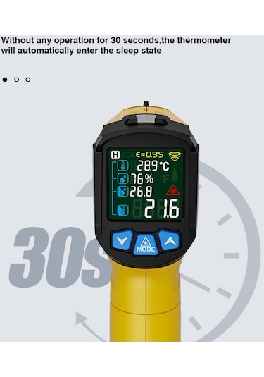 Mestek 800c El Kızılötesi Sıcaklık Ölçer Yüksek Hassasiyetli Endüstriyel Sıcaklık Nem Ölçer 12 Noktalı Lazer Konumlandırma İle Taşınabilir Termometre