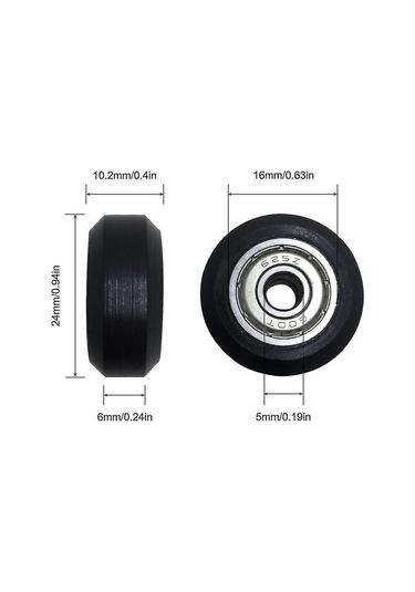 Teltree 3d Yazıcı Ve Hibrit Cnc Router İçin 12'li Perlin Yataklı Plastik Rulman Seti - Cr-10/cr-10s Uyumlu, Sessiz Hareket, Yüksek Hassasiyet, Siyah