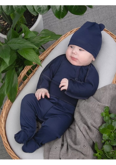 Kidi Yenidoğanlar İçin 2'li Takım Patilerin Üzerine Giyilen Elbise 204110341 Mavi