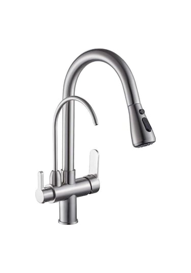 Fleko Arıtmalı Spiralli Pull-out Mutfak Bataryası Krom