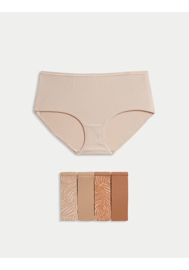 Marks & Spencer 5'li Dikişsiz Short Külot Seti Bej