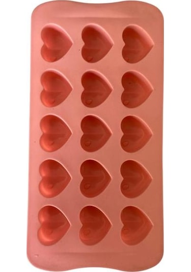 Silikon Çikolata Kalıbı Kalp Damlalı 21 11 Cm