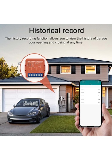 Springsun Tuya Wifi Akıllı Garaj Kapısı Zamanlayıcı Modülü - Otomatik Açma/kapama Kontrol Cihazı Ac100-240v Kırmızı