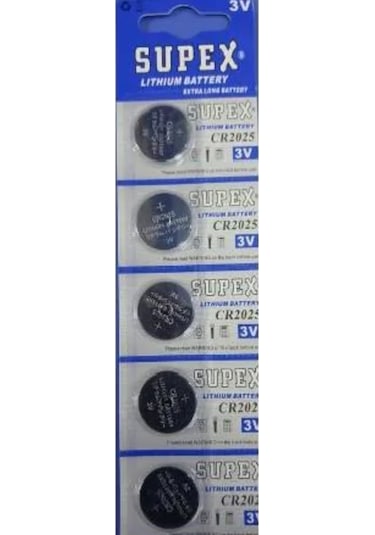 Supex Cr2025 3 V. Lithium Cihaz Pili 5 Li Kart