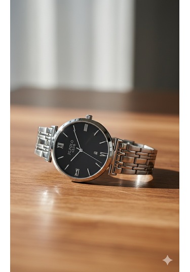 Jg. Polo Club Erkek Kol Saati Silver Renk, Siyah Kadran - T01068a, 2 Yıl Garantili Gümüş Jg. Polo Club Erkek Kol Saati Silver Renk, Siyah Kadran - T01068a, 2 Yıl Garantili Gümüş