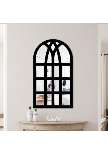 Suntek Kemerli Bölmesi Ayna Duvara Monte Dekoratif Akrilik Camı Siyah