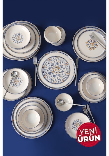 Keramika Sapphire Yemek Takımı 24 Parça 6 Kişilik 22743-46