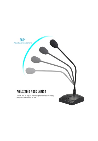 Youmex K-12 Kartal Mikrofon, Masaüstü Konferans Ve Canlı Yayın İçin Yönlendirilebilir Kapasitif Mikrofon 1.5 M