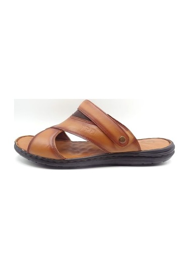 Büyük Numara Terlik - Büyük No Sandalet Trd175 Taba Siyah