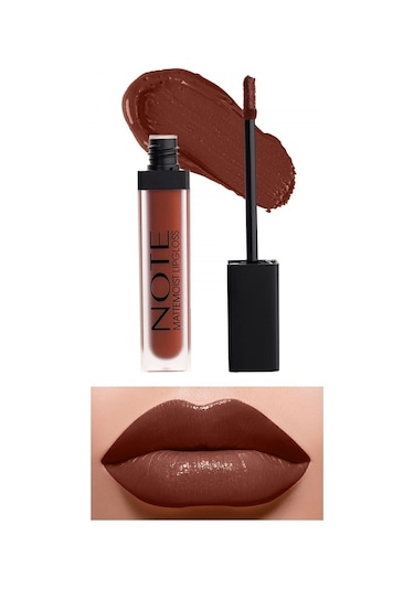 Note Cosmetique Mattemoist Lipgloss Yarı Mat Saten Bitişli Likit Ruj 416 Clover Brown - Kahverengi