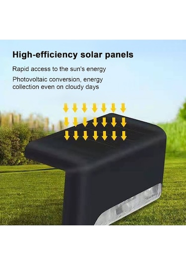 Besthome1 Dış Mekan Güneş Enerjisi Basamak Lambası, Ip65 Su Geçirmez Led, Bahçe/duvar/merdiven Dekorasyonu, 4'lu Paket Kasa Be Kahverengi