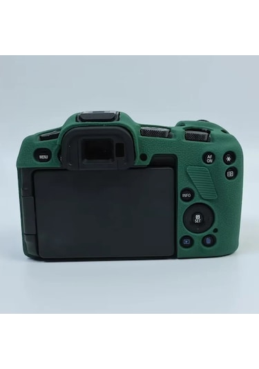 Butu Canon Eos R8 Kılıf İçin Çizilmeye Dayanıklı Silikon Kamera Kılıfı Koruyucu - Siyahımsı Yeşil