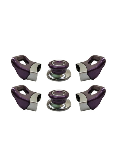 Mor Tencere Tava Yan Kulpları Ve Kapak Kulpu Seti - 2 Set