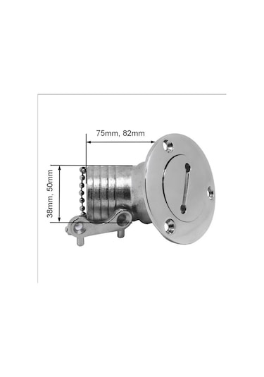 Fuel Dolum Kapağı Eğimli Krom 38 MM