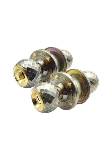 Pazly Yeşil Kapı Tokmağı Alüminyum Alaşımlı Ağır Hizmet Bilyalı Kilit Ayna Kaplaması, Yatak Odası Banyosu İçin 3 Anahtarlı