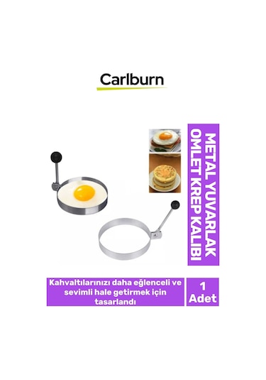 Yeni Seri Yanmaz Yapışmaz Pratik Görsel Şık Sunum Metal Yuvarlak Omlet Krep Kalıbı