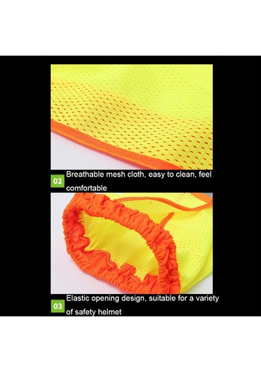 Ah-004 Yaz Güneş Koruyucu Kask Şapkasız Nefes Yansıtıcı Kapak Kapağı Floresan Sarı