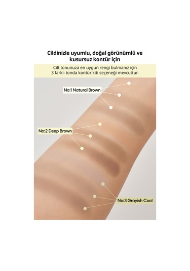 Doğal Görünüm Sunan 3 Lü Kontür Kiti Perıpera V Shading 001 Natural Brown