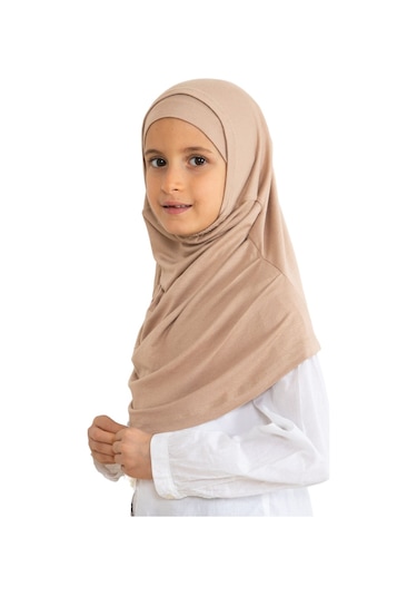 Çocuk Hazır Giyim Başörtüsü Şal Turban Viskon - Koyu Vizon Koyu Vizon