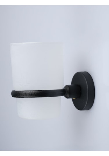 Alper Banyo Lotus Siyah Dişfırçalık İster Yapıştır Ister Montajla Siyah