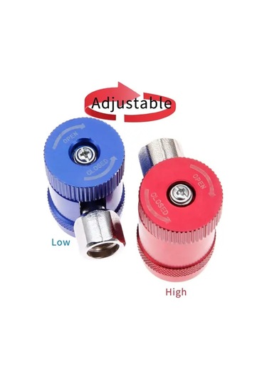 Xuweiwei 2 Adet R1234yf Hızlı Bağlantı Hava Kondisyonu Yüksek Düşük Hızlı Değişim Pilsiz