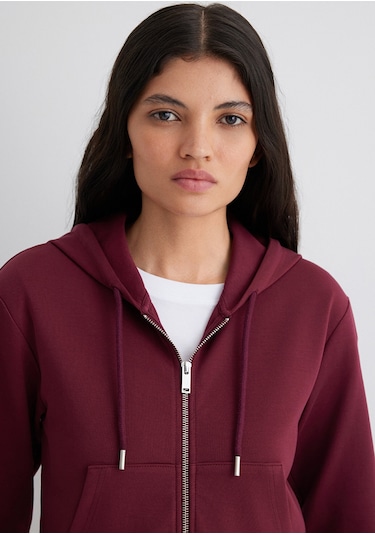 Mavi - Kapüşonlu Bordo İnterlok Sweatshirt 1s10424-70394 Bordo