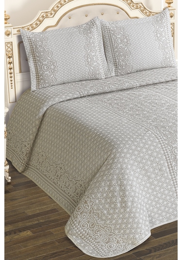 DELÜX RABELLA MODEL 3 PARÇA YASTIKLI YATAK ÖRTÜSÜ PİKE TAKIMI