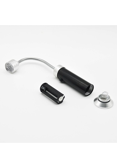 Suofeng Siyah Manyetik Esnek Borulu 9 Led Feneri - Çalışma Işığı, Tamir Ve Acil Durum Işığı - 2 Adet Kutulu Set Çok Renkli