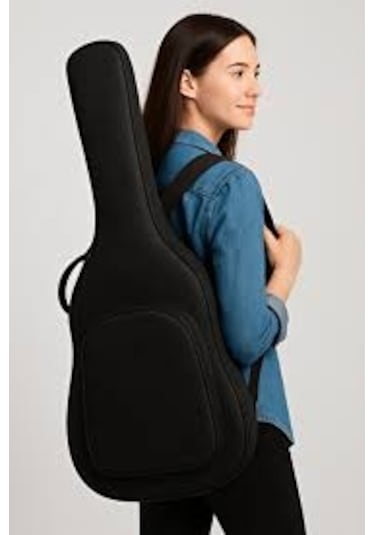 Klasik Gitar Çantası-kılıfı-kalın-gigbag-siyah-keten-su Geçirmez