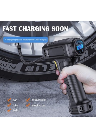 Padalink 12v Akıllı Araç Pompası - Led Aydınlatmalı, Otomatik Durdurma, Hızlı Şişirme, Bisiklet Ve Motosiklet İçin 111 Karakter