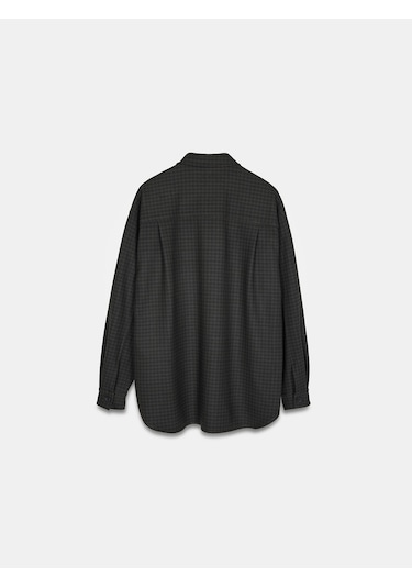 Dilvin 50525 Melanjlı Oversize Gömlek-koyu Kahve Koyu Kahve