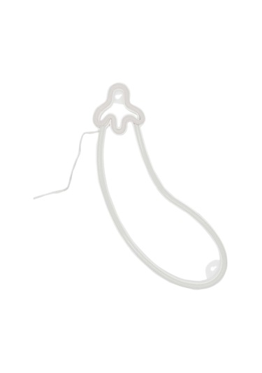 Suntek Led Patlıcan Neon Burcu Duvar Lambası Gece Dekorasyon Beyaz Çok Renkli