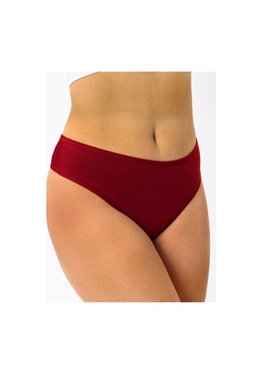 Alya Underwear Kadın Bato Tanga Pamuklu Külot, Büyük Beden String, 5'li Paket- 2 Siyah, 1 Beyaz, 2 Ten Multicolor-p24