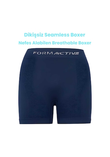 Uniquetrenders Erkek Dikişsiz/seamless Nefes Alabilen Boxer Lacivert