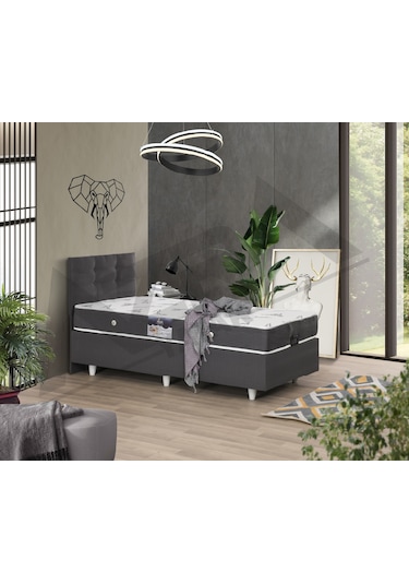 Nero Tek Kişilik Baza Comfort Yatak Basic Başlık %100 Çelik+ Mdf 100 x 200 CM