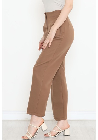 Mokashopin - Beli Pensli Pantolon Kahve - 20857.683. 001