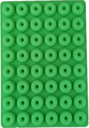 Yeşil 48 Bile Simülasyon Donut Çikolata Kalıp Oyuncak Silikon Kalıp Yüksek Sıcaklığa Dayanıklı Kalıp Ayırıcı