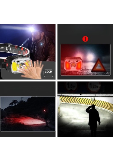 Soulader Mini Usb Led Far, Süper Parlak Işık Veren Kompakt Aydınlatma Sensörü Siyah