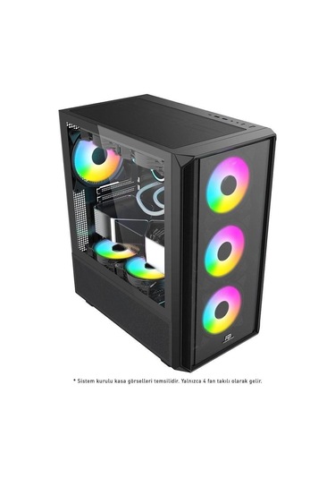Powerboost Pb-p3602bb 850w 80+ Bronze Usb 3.0 Atx Mesh Argb Fan Siyah Kasa