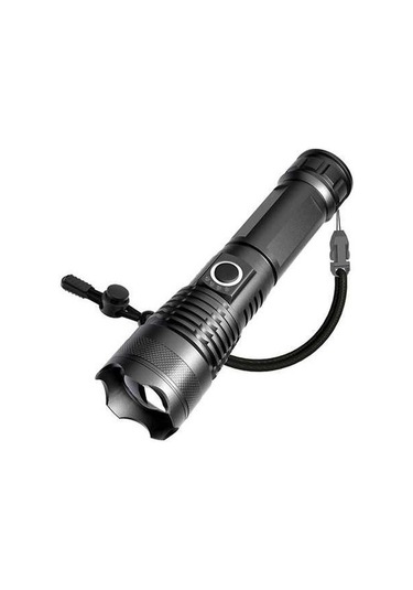 Createtech Yakınlaştırılabilir Usb Taktik Su Siyah Şarj Lümen Led Kamp Işaret Hava Güç Geçirmez Feneri Feneri Feneri Feneri Feneri El El El El Edilebilir Durum Acil Açık Uc Siyah