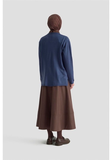 Armine Başak Desenli Kazak 25kd7006 İndigo İndigo