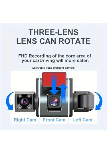 Xuweiwei Sanluo Dash Cam 1080p Hd Araba Kamera 32gb Kart Uc Kayit Gec Gorus Dvr